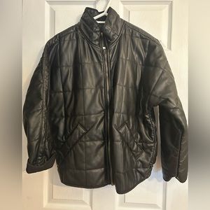 Free people quilted dolman vegan leather size xs